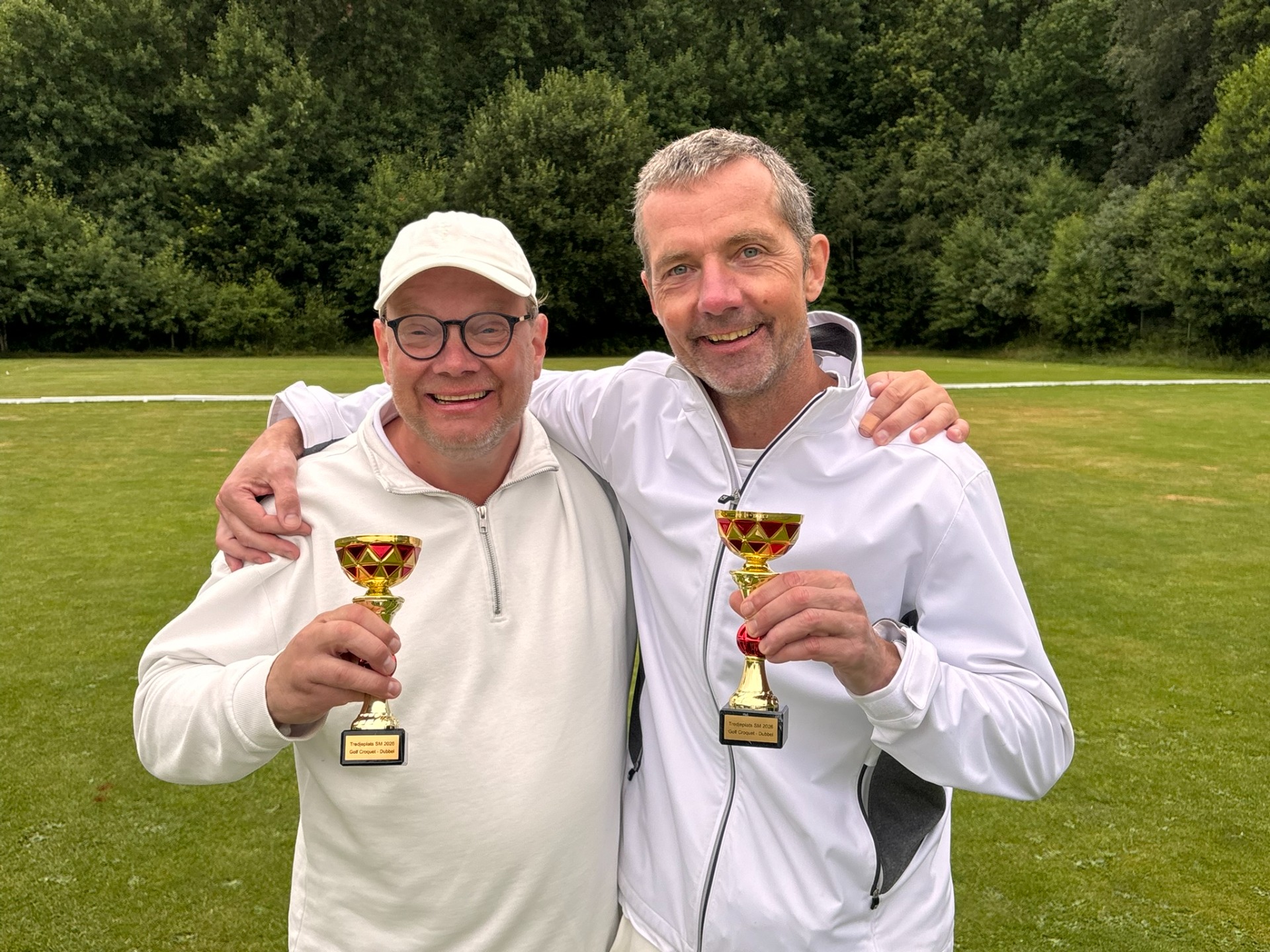 Nöjda bronsmedaljörer i Golf Croquet Dubbel 2026